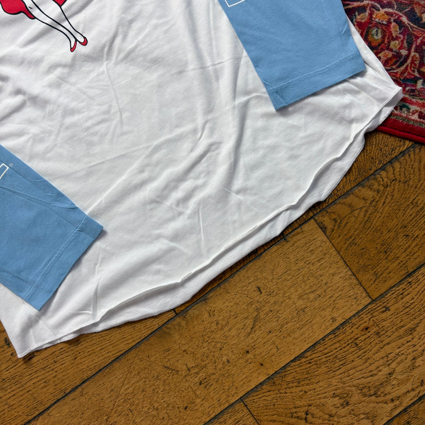 Vintage Supreme Betty Boop Long Sleeve White Blue Graphic T-Shirt - L