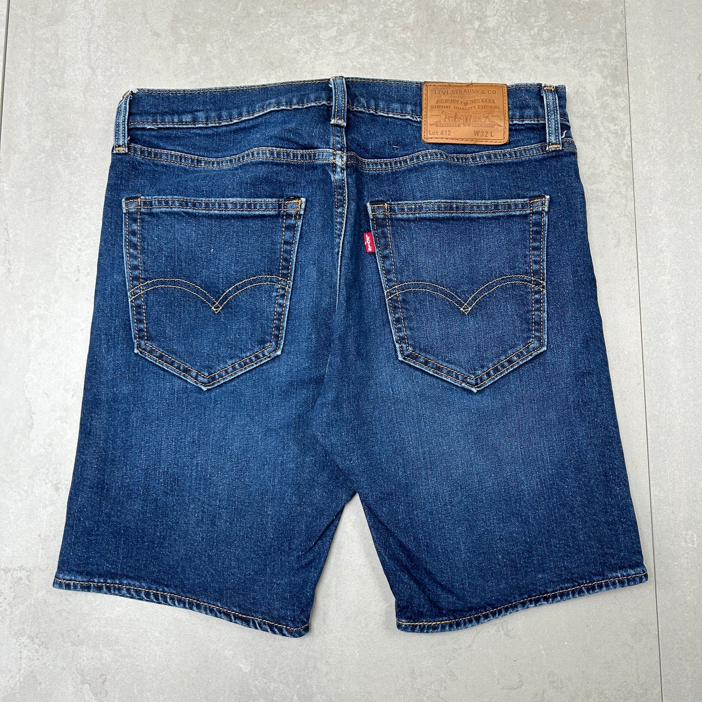 Vintage Levis 412 Blue Denim Shorts - 32