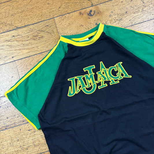 Vintage Jamaica Embroidered Black T-Shirt - S
