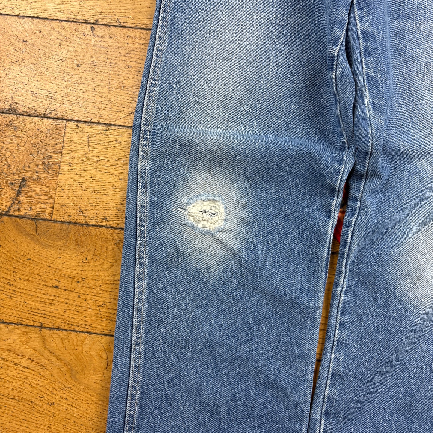 Vintage Dickies Workwear Carpenter Baggy Blue Trousers - 33