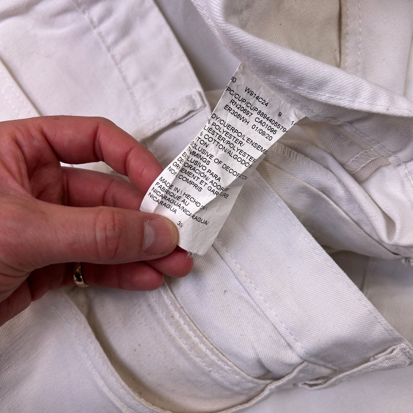 Vintage Dickies Workwear Carpenter Baggy White Shorts - 38
