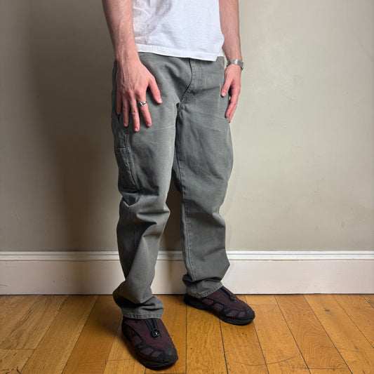 Vintage Dickies Green Workwear Carpenter Baggy Trousers - 38R