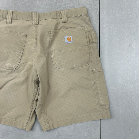 Vintage Carhartt Workwear Baggy Brown Carpenter Shorts - 34