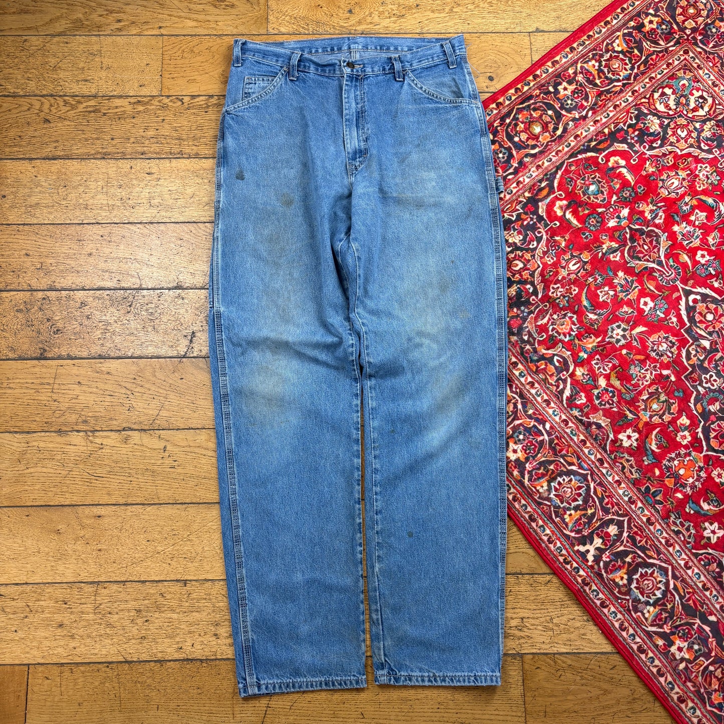 Vintage Dickies Blue Workwear Carpenter Baggy Jeans - 34