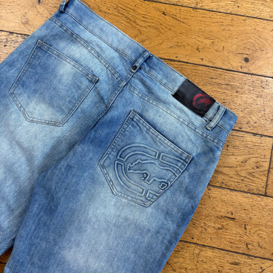 Vintage Ecko Unltd Embroidered Blue Hip Hop Baggy Shorts Jorts - 36