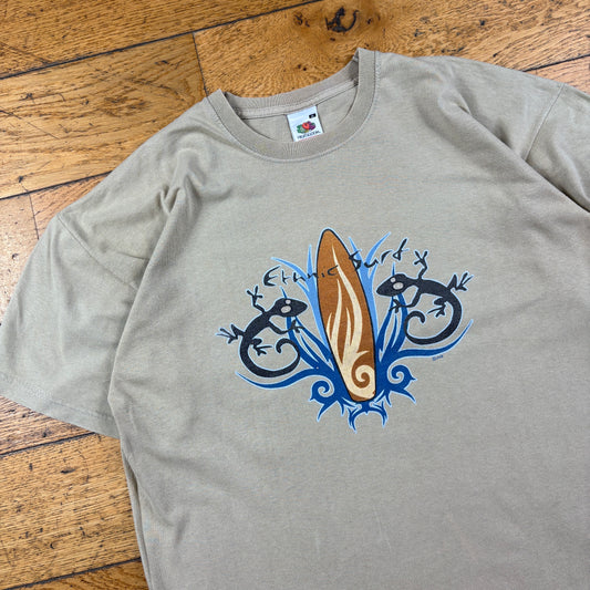 Vintage Surfwear Brown Graphic T-Shirt - M