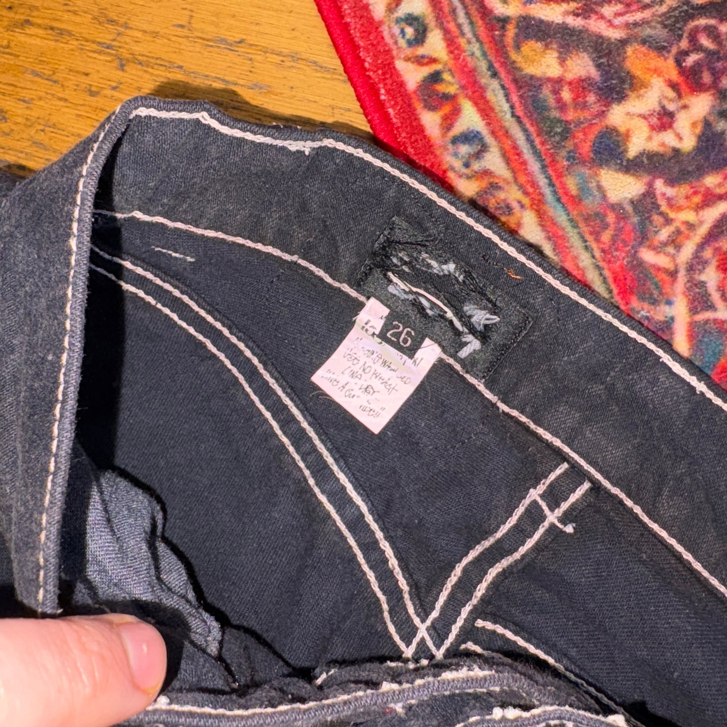 Stussy Black Big Ol' Straight Relaxed Jeans - 26R