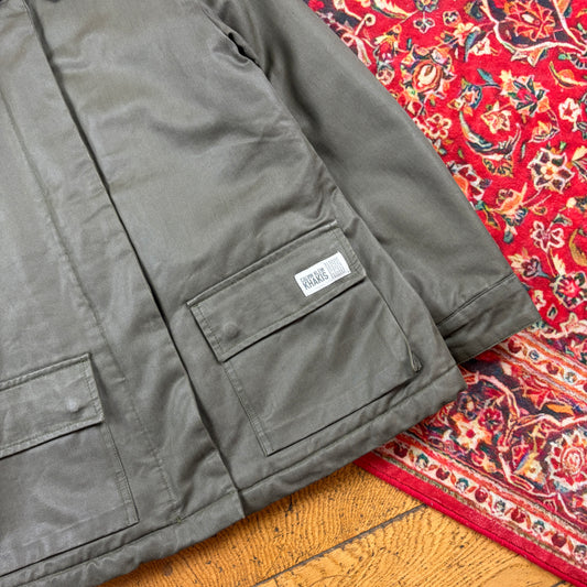 Vintage Calvin Klein Womens Khaki Green Workwear Y2K Jacket - Size 8