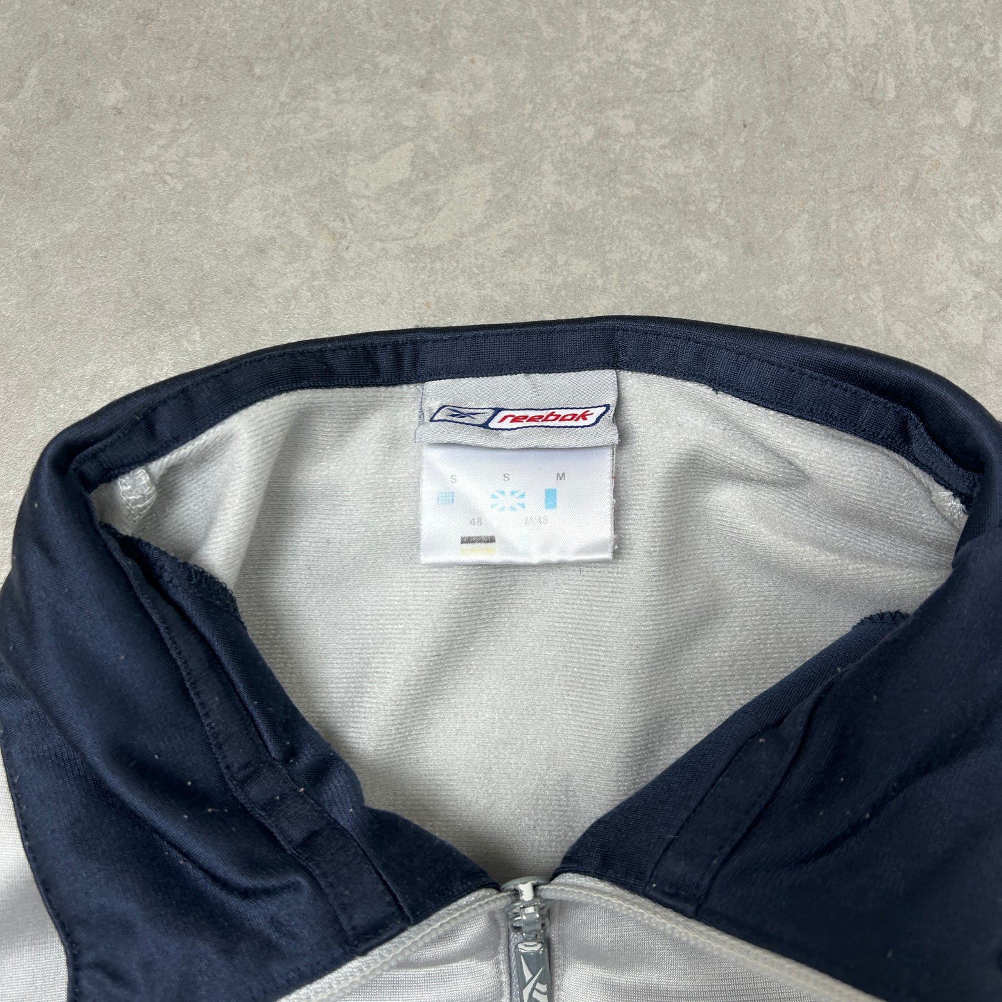 Vintage Reebok Grey Tracksuit Track Shell Windbreaker Jacket - L