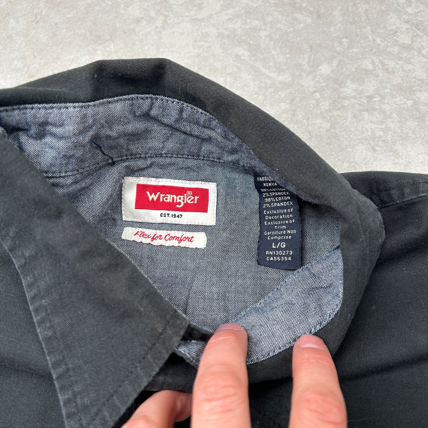 Vintage Wrangler Black Workwear Short Sleeve Cropped Shirt - L