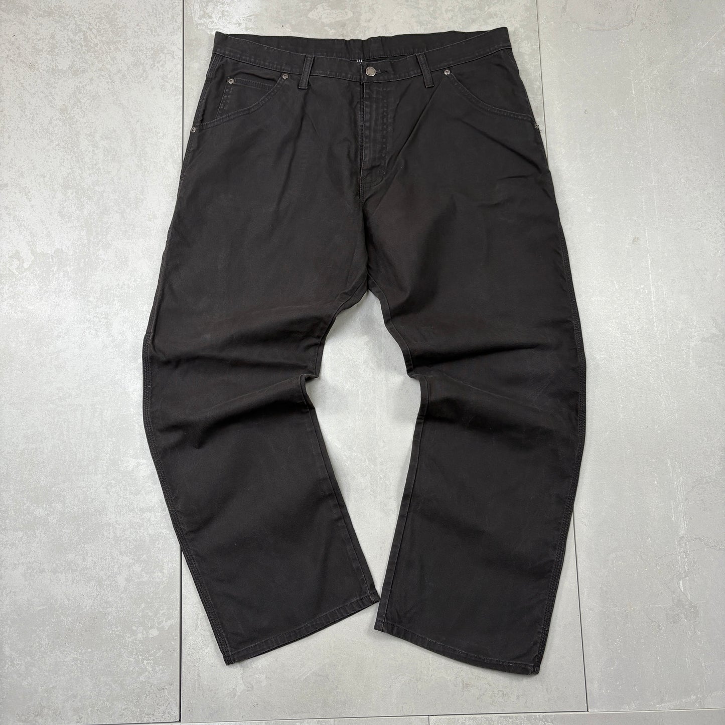 Vintage Dickies Workwear Black Carpenter Baggy Trousers - 40