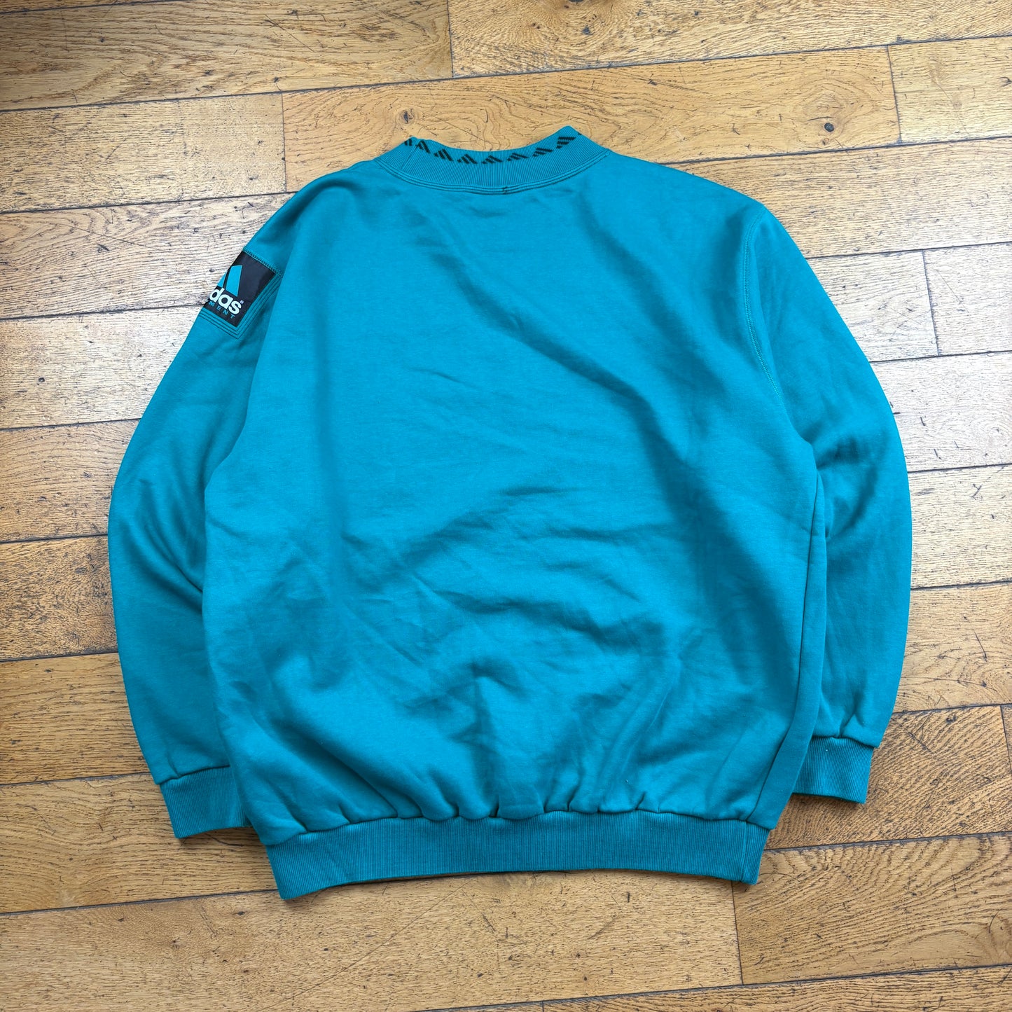 Vintage Adidas Equipment Green Embroidered Sweatshirt - XXL