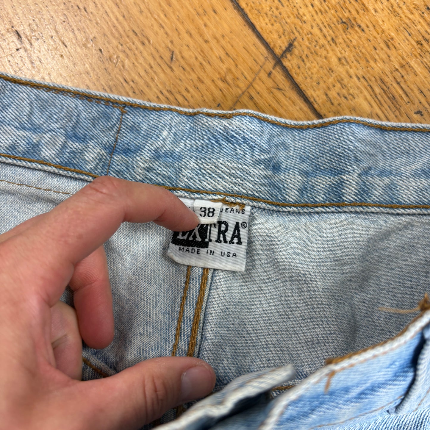 Vintage Extra Hip Hop Baggy Blue Shorts Jorts - 38