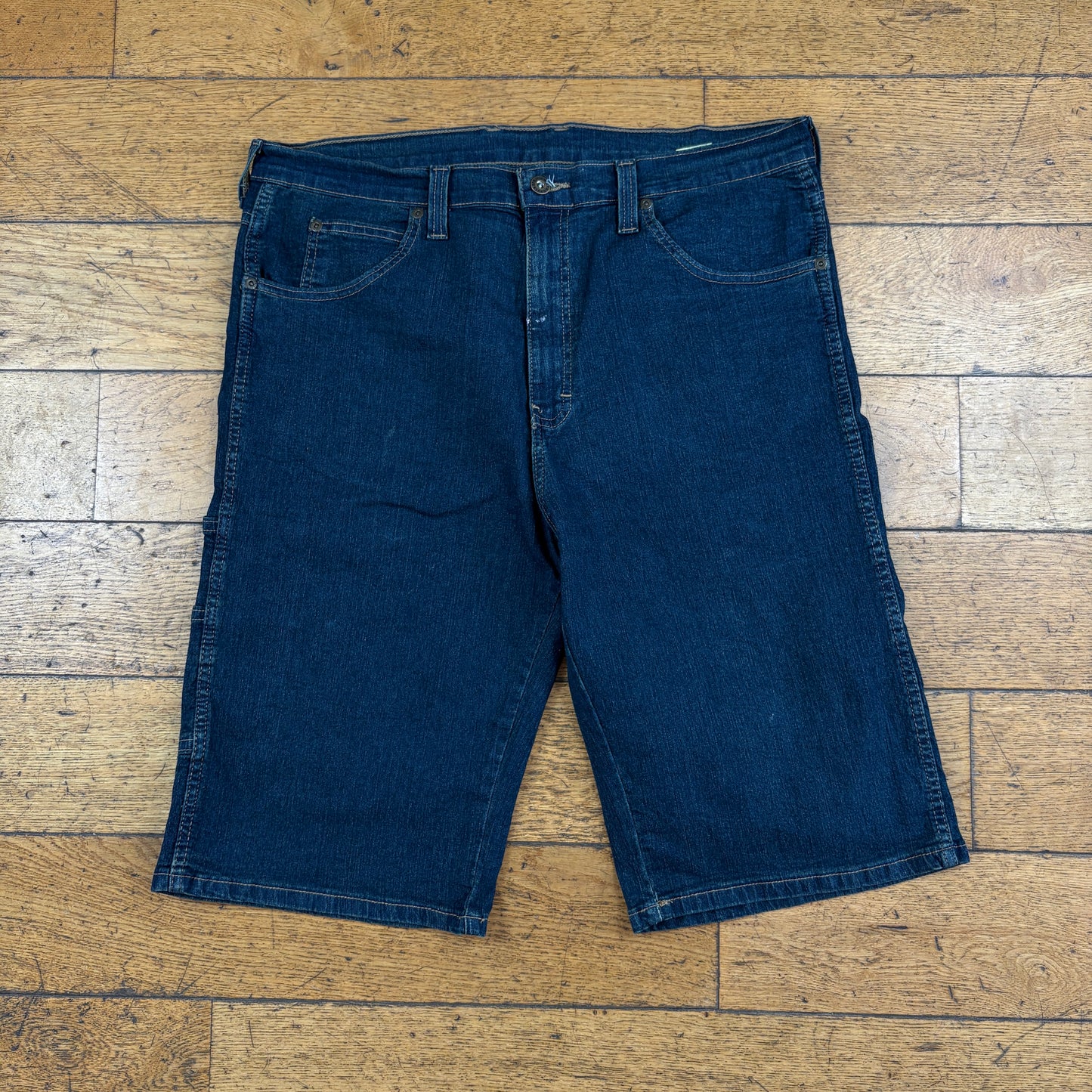 Vintage Dickies Workwear Blue Carpenter Baggy Shorts - 36