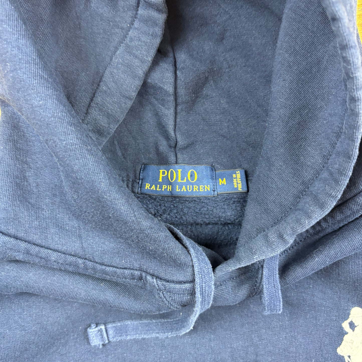 Vintage Ralph Lauren Big Pony Navy Embroidered Hoodie Sweatshirt - M