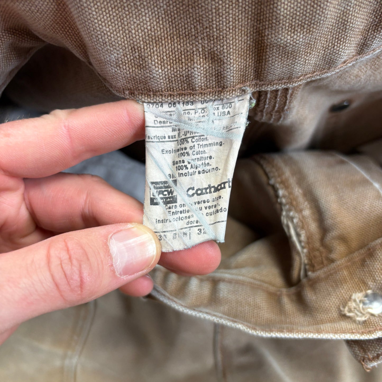 Vintage Carhartt Brown Workwear Carpenter Baggy Trousers - 32