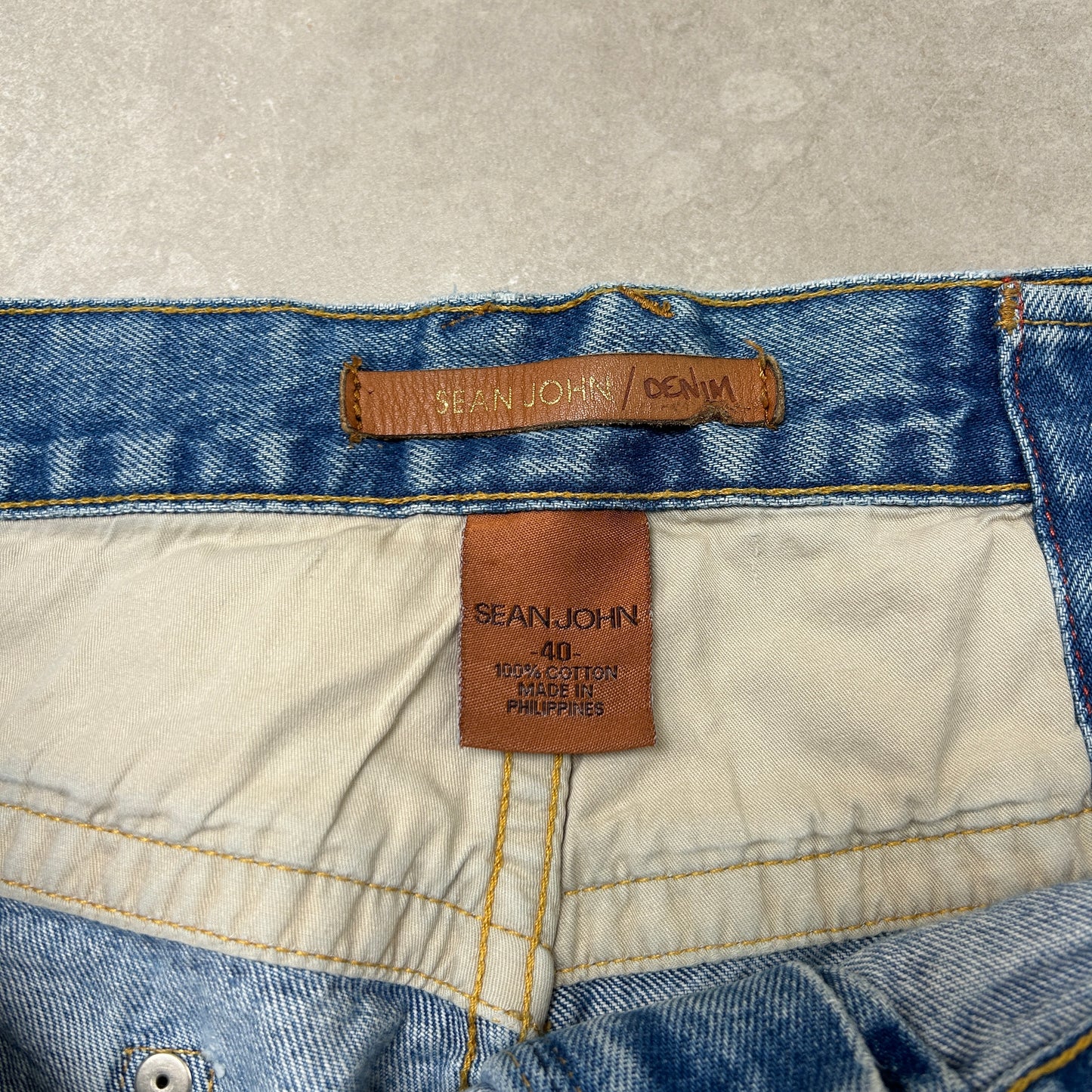 Vintage Sean John Embroidered Blue Hip Hop Baggy Shorts Jorts - 39
