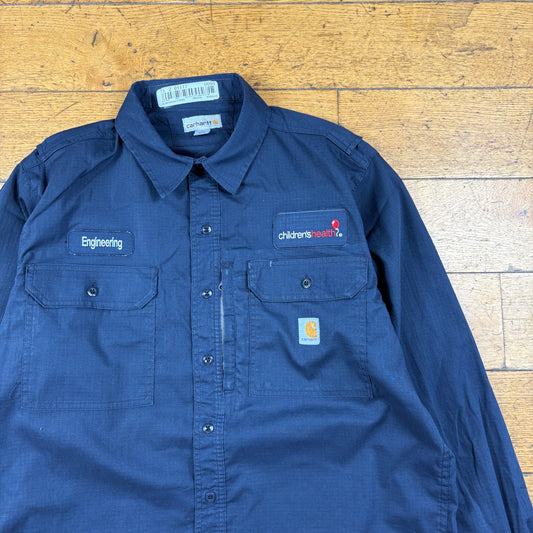 Vintage Carhartt Navy Workwear Shirt - L