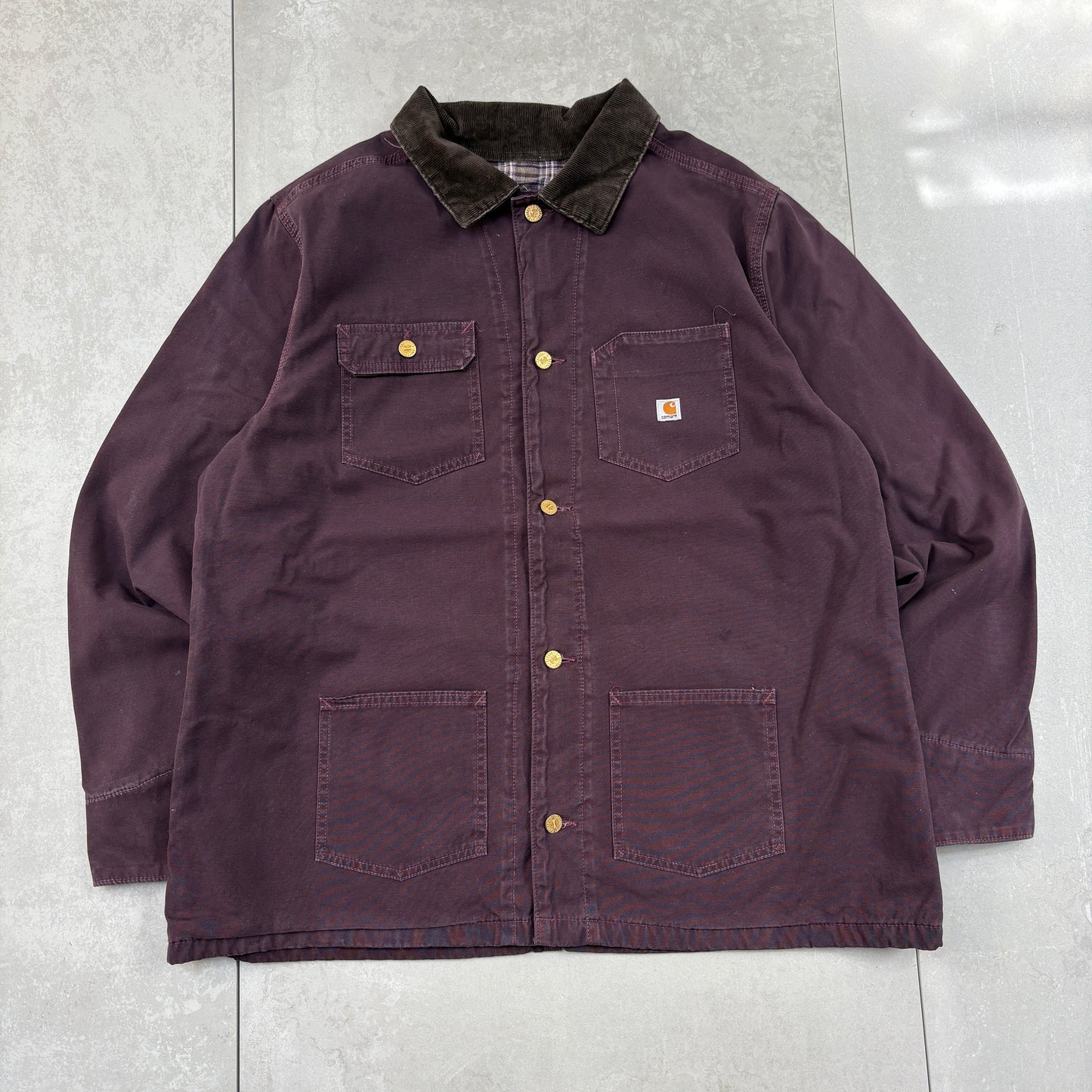 Vintage Carhartt Chore Michigan Purple Womens Workwear Jacket - XXL