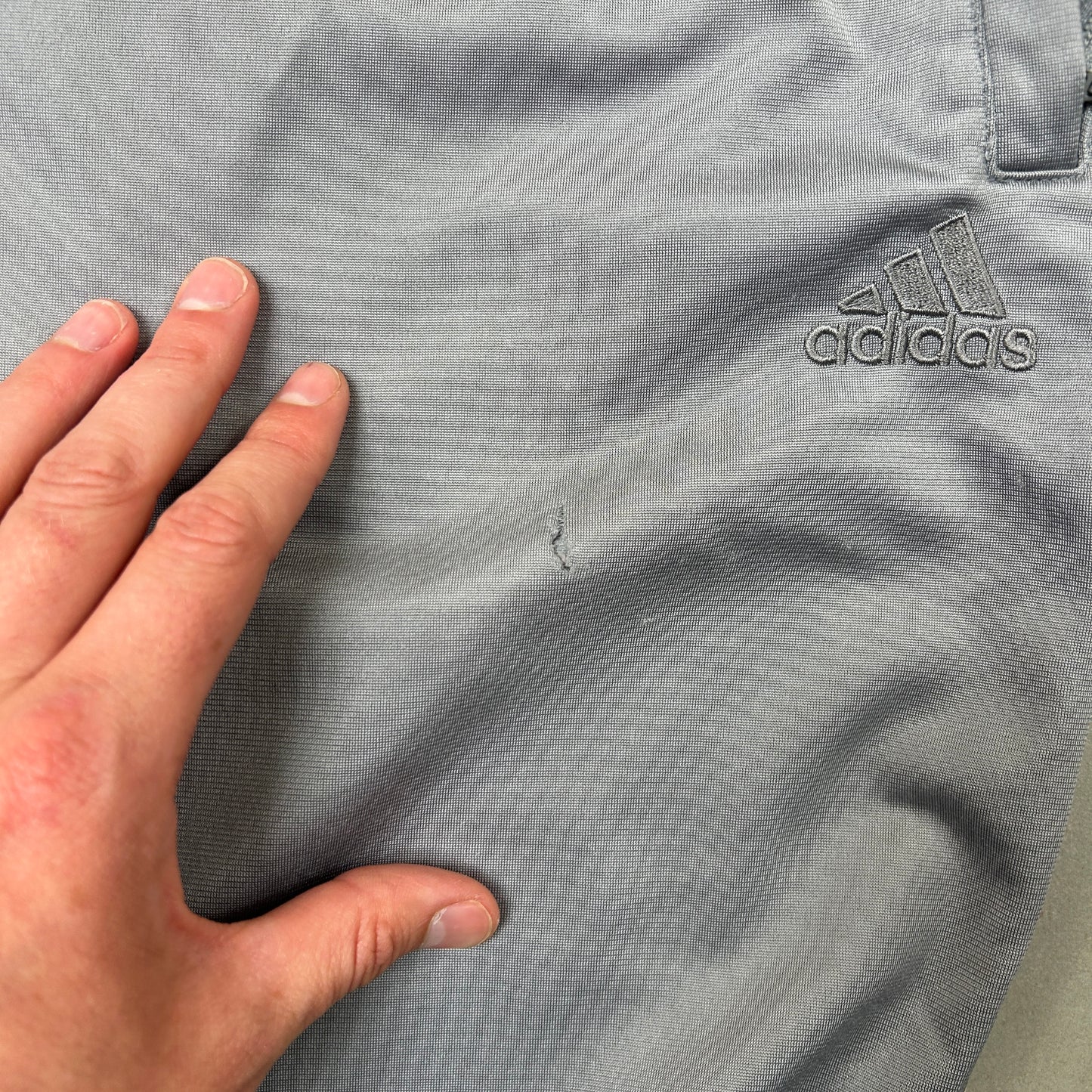 Vintage Adidas Grey Baggy Tracksuit Sweatpants Track Pants Bottoms - L