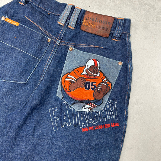 Vintage Fubu Embroidered Hip Hop Baggy Shorts Jorts - 26