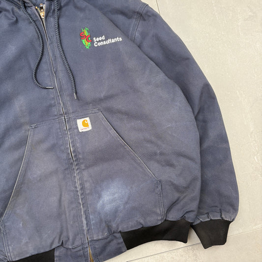 Vintage Carhartt Navy Active Workwear Jacket - XL