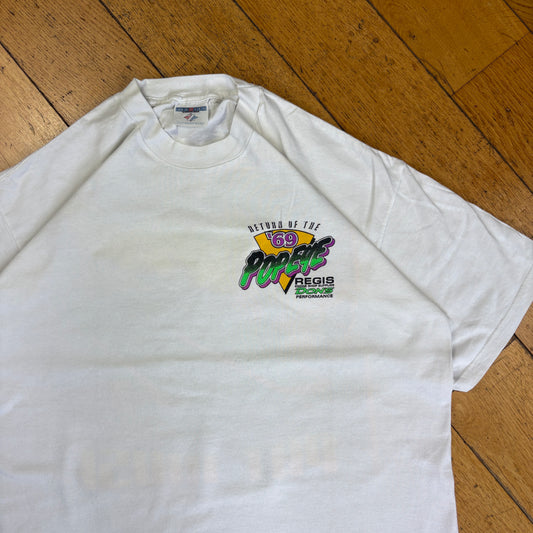 Vintage 90s Popeye Car White Single Stitch Graphic T-Shirt - L