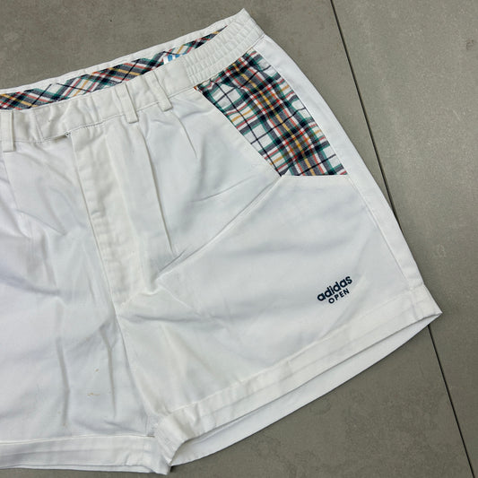 Vintage Adidas Womens White Tennis Shorts - Size 10