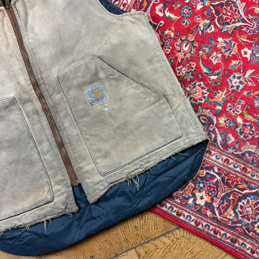 Vintage Carhartt Brown Gilet Vest Workwear Jacket - L