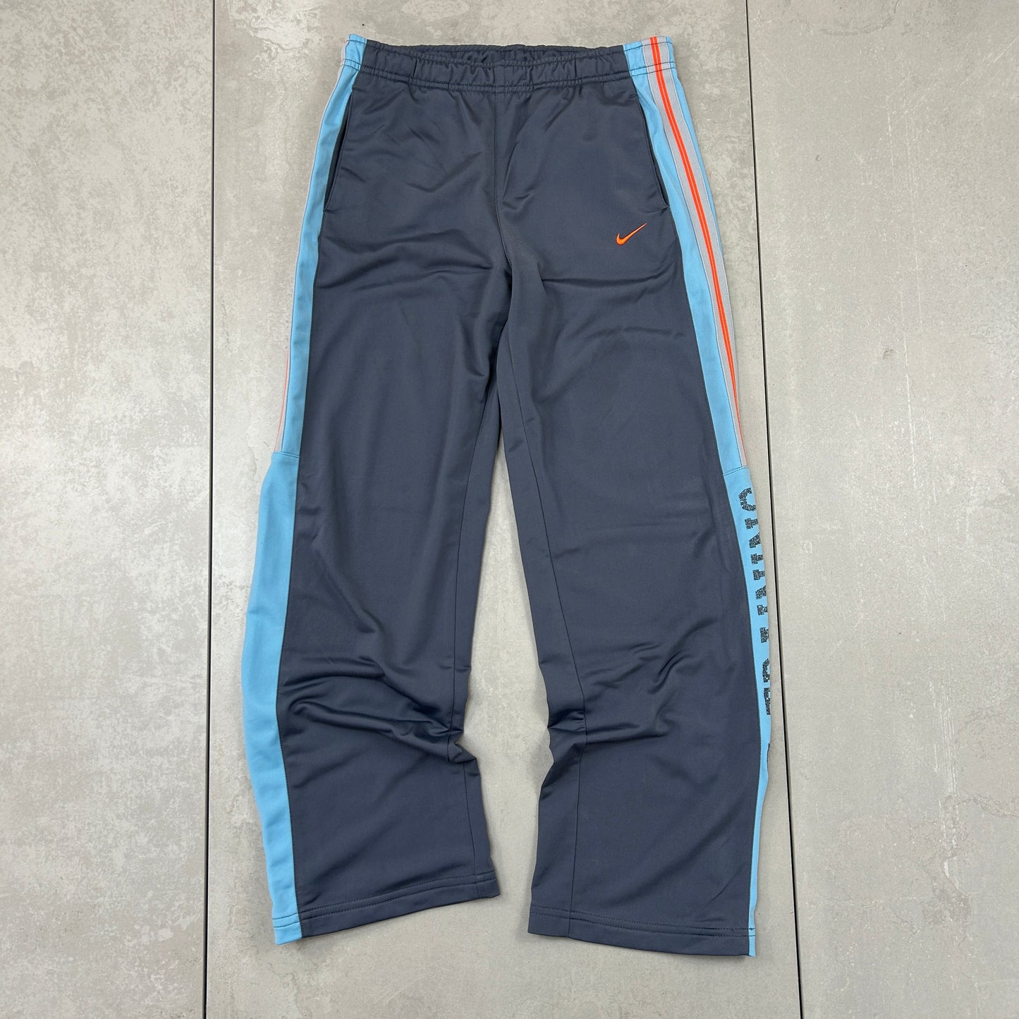 Vintage Nike Grey Baggy Tracksuit Sweatpants Track Pants Bottoms - S