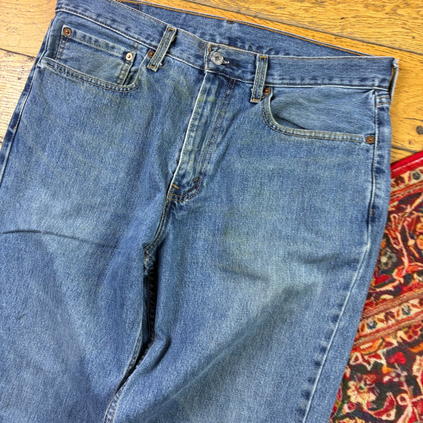 Vintage Levis 550 Baggy Blue Denim Jeans - 36