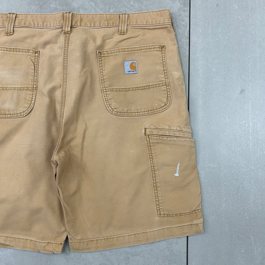 Vintage Carhartt Workwear Baggy Brown Carpenter Shorts - 38