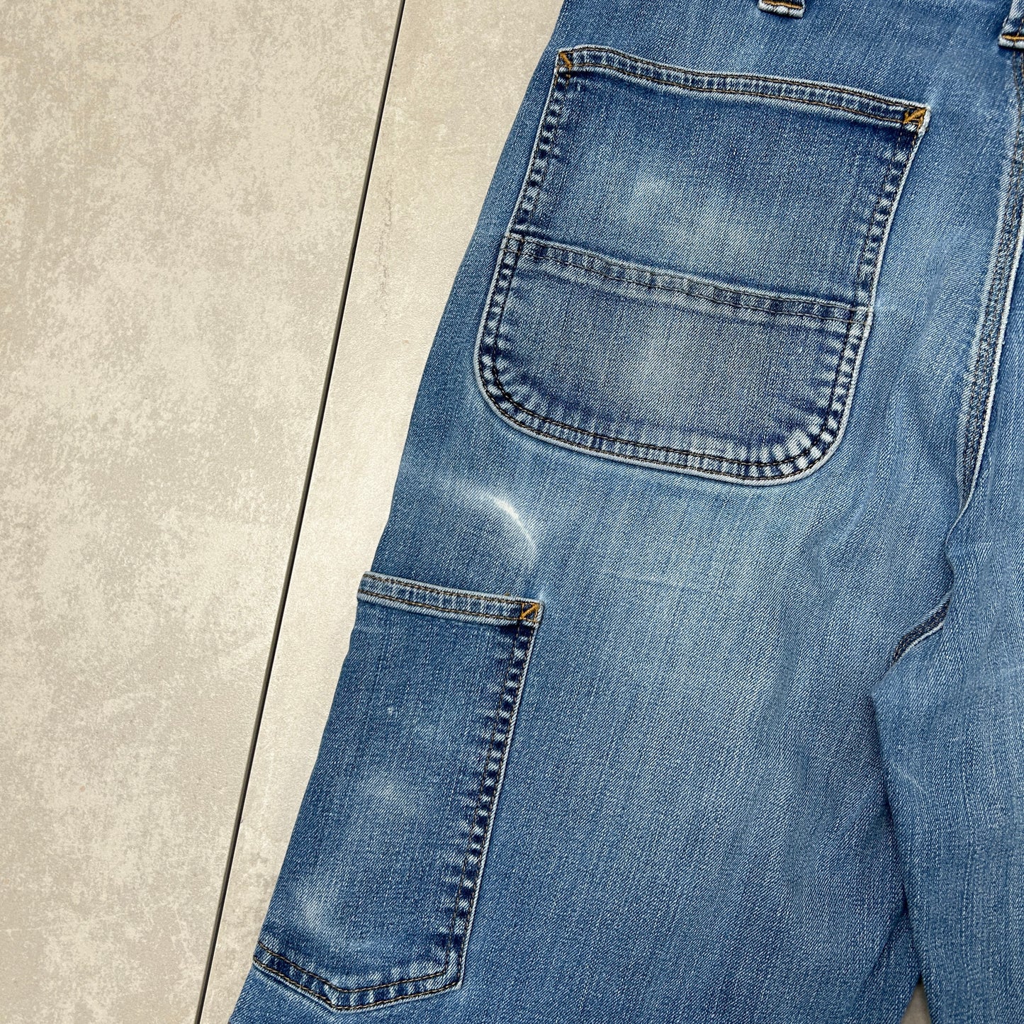 Vintage Carhartt Workwear Baggy Blue Carpenter Shorts - 36
