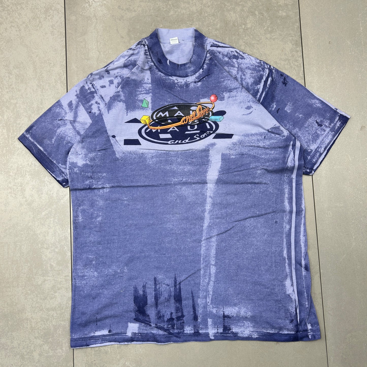Vintage Maui and Sons Purple Tie Dye Graphic T-Shirt - L