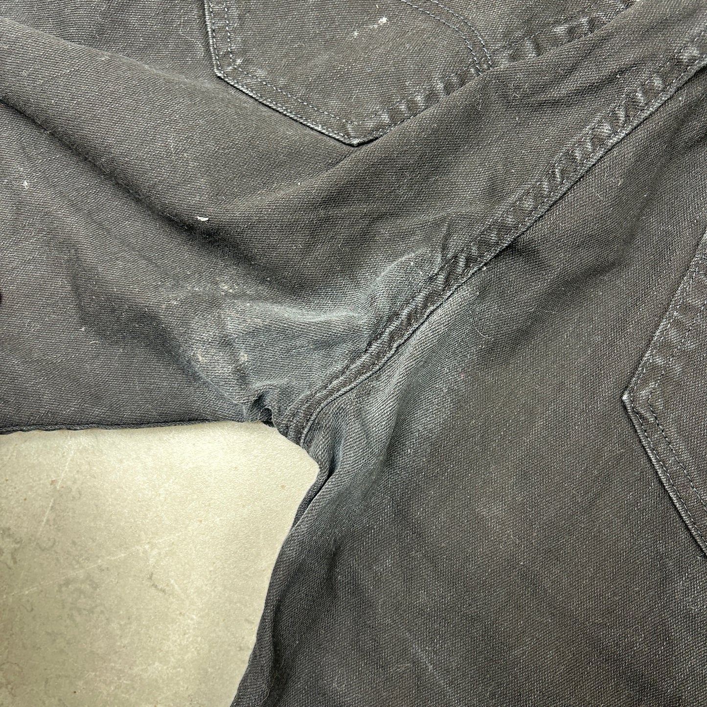 Vintage Levis 505 Black Baggy Denim Shorts - 36