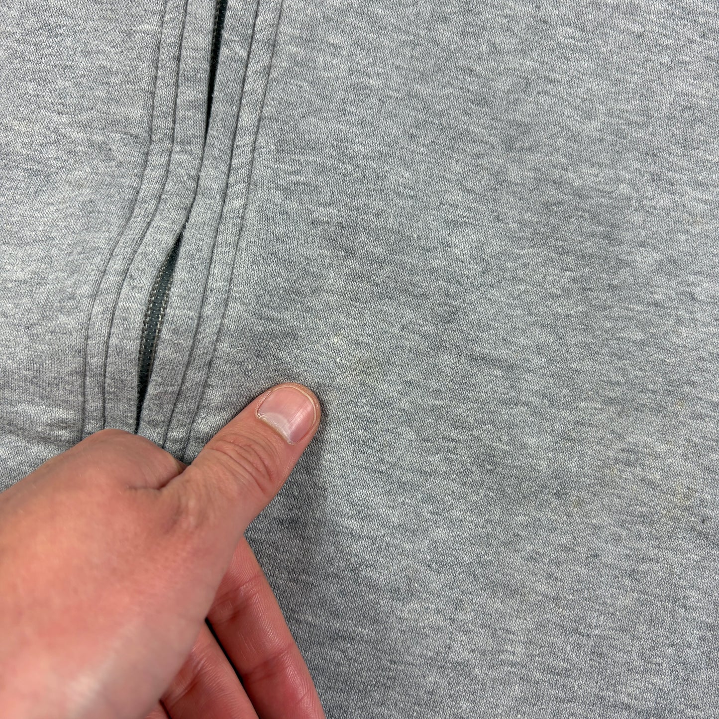 Vintage Nike Grey Zip Embroidered Sweatshirt - M