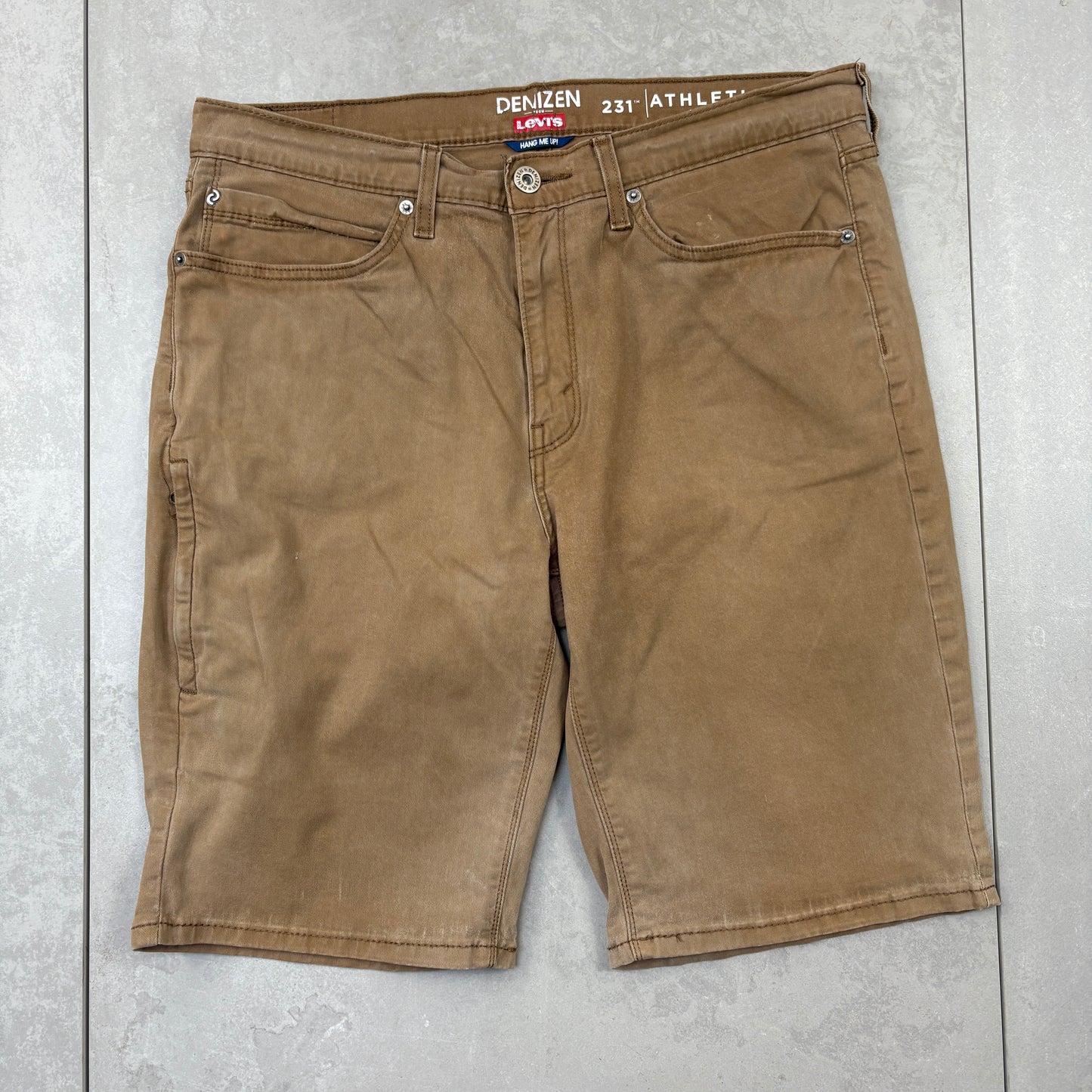 Vintage Levis 231 Brown Denim Shorts - 36
