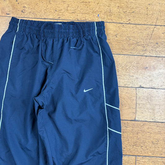 Vintage Nike Navy Baggy Tracksuit Sweatpants Track Pants Bottoms - M