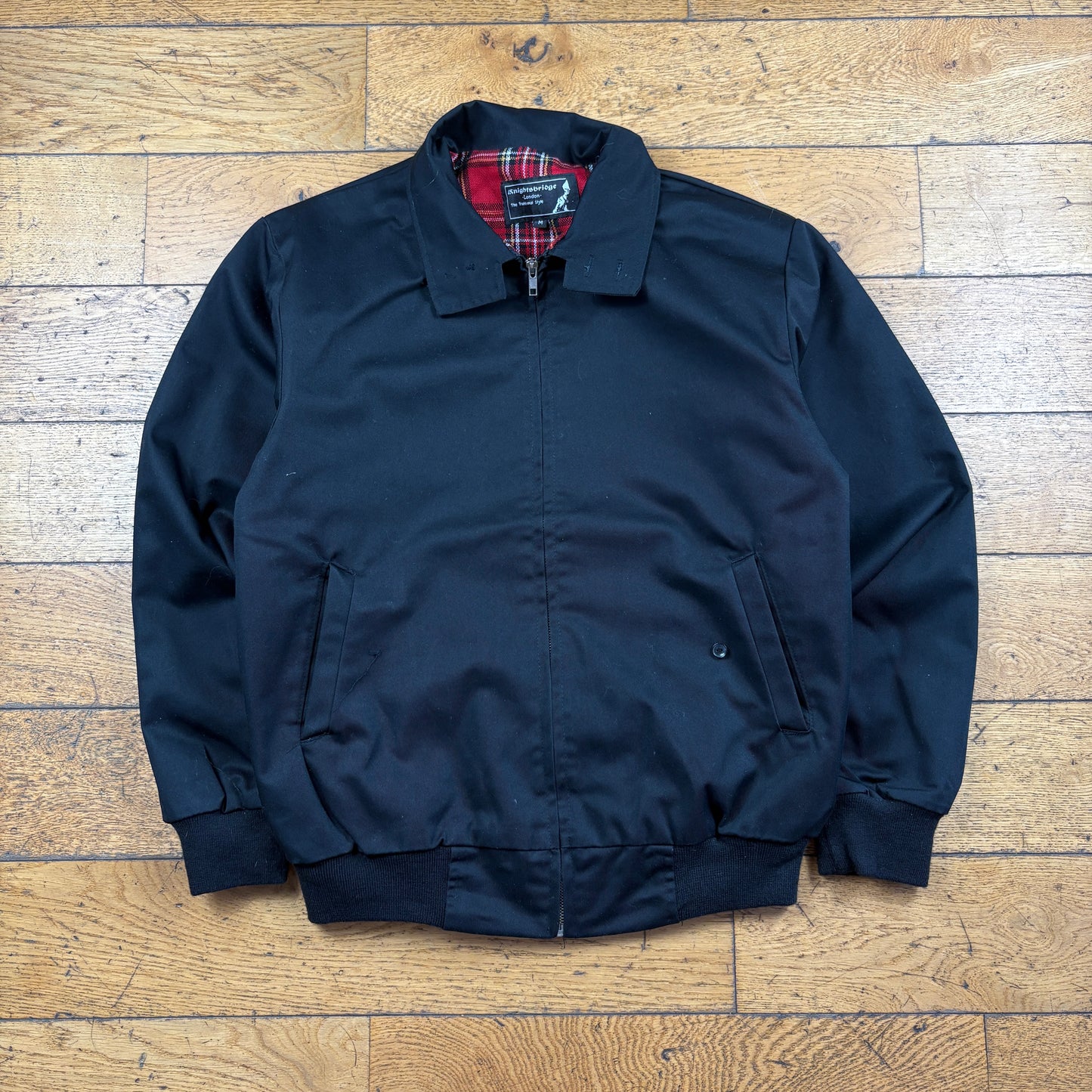 Vintage Knightsbridge Black Harrington Jacket - M