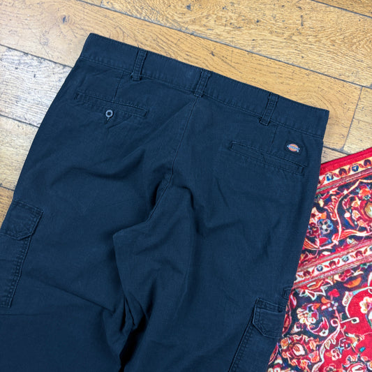 Vintage Dickies 874 Black Cargo Skate Trousers - 36