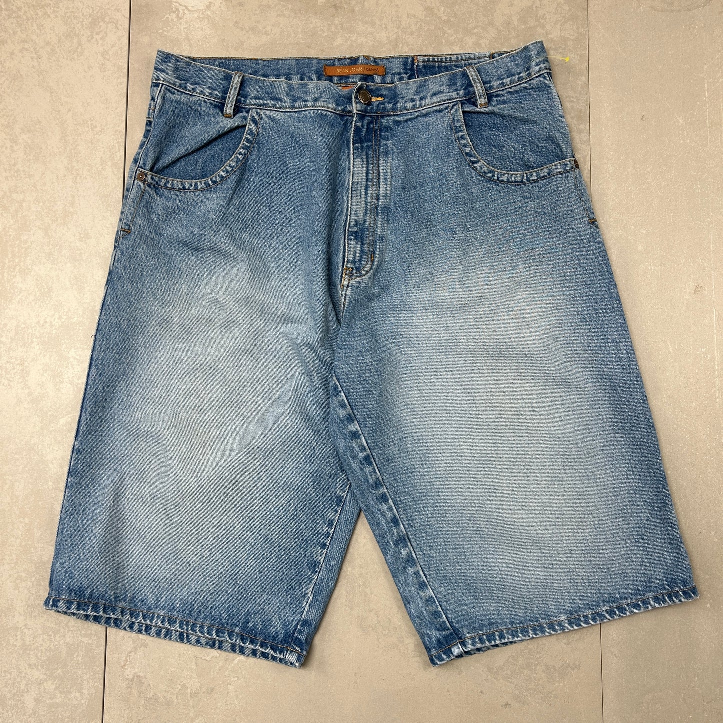 Vintage Sean John Embroidered Blue Hip Hop Baggy Shorts Jorts - 39