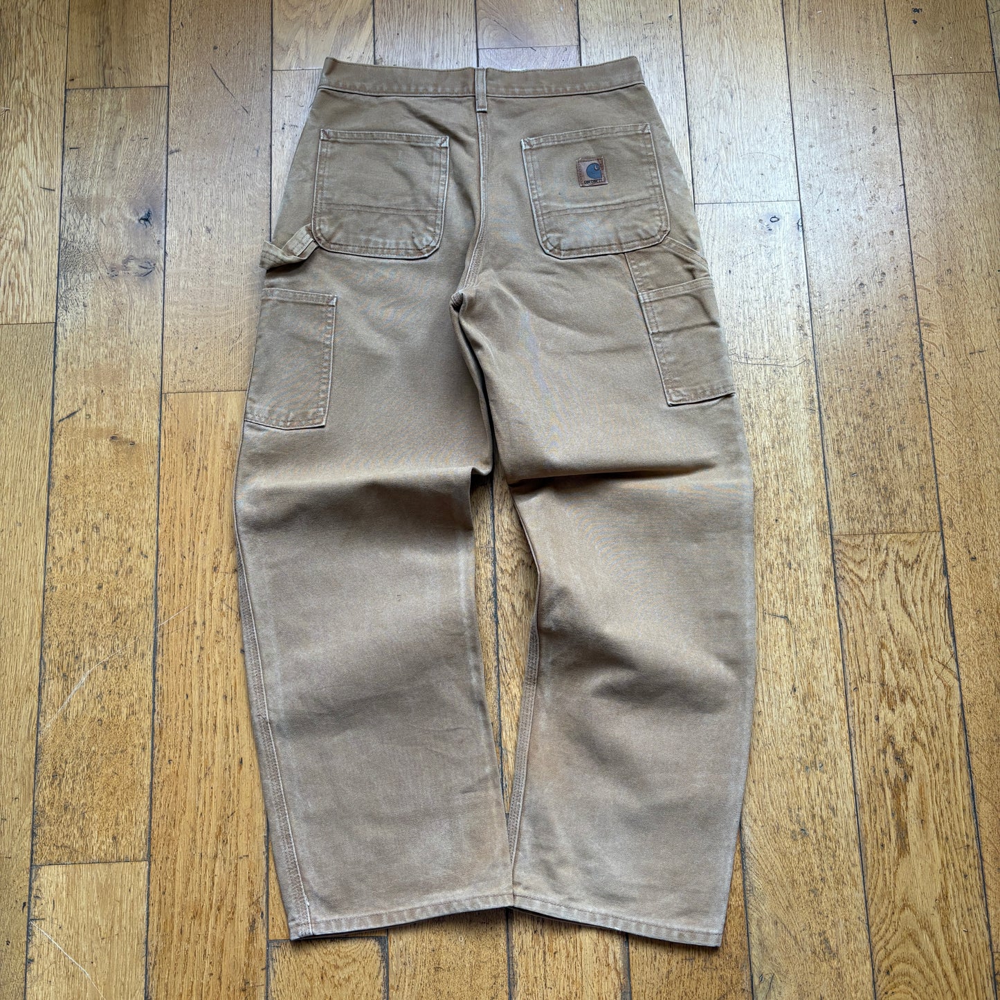 Vintage Carhartt Workwear Carpenter Brown Baggy Trousers - 29