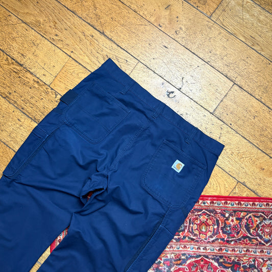 Vintage Carhartt Workwear Navy Carpenter Baggy Trousers - 40S
