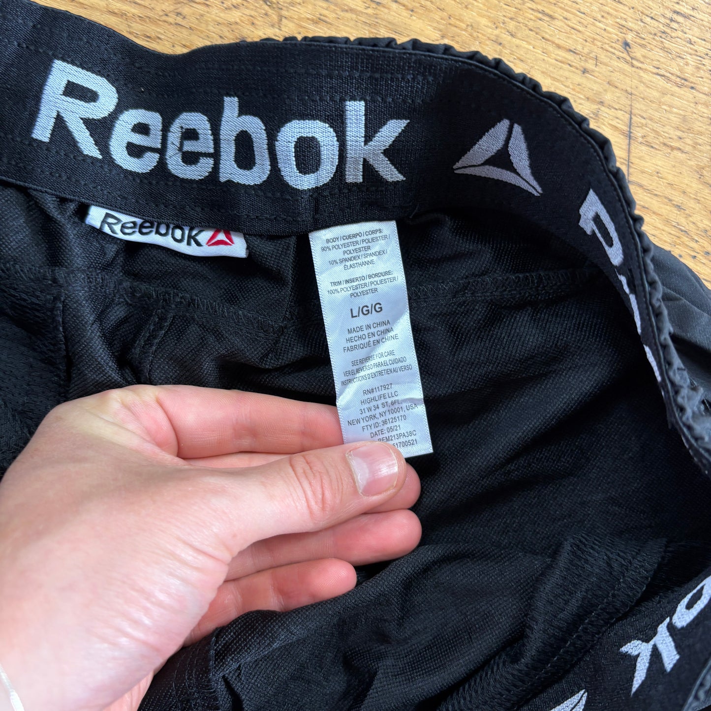 Vintage Reebok Black Tracksuit Sweatpants Track Pants Bottoms - L