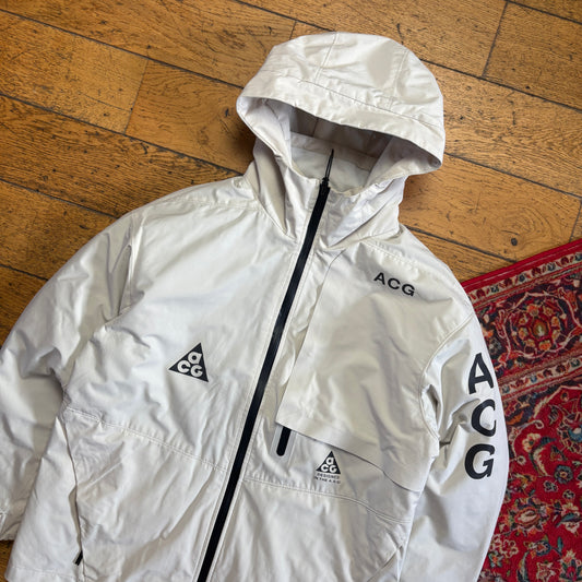 Vintage Nike ACG Cream White Goretex Padded Gorpcore Jacket Coat - M
