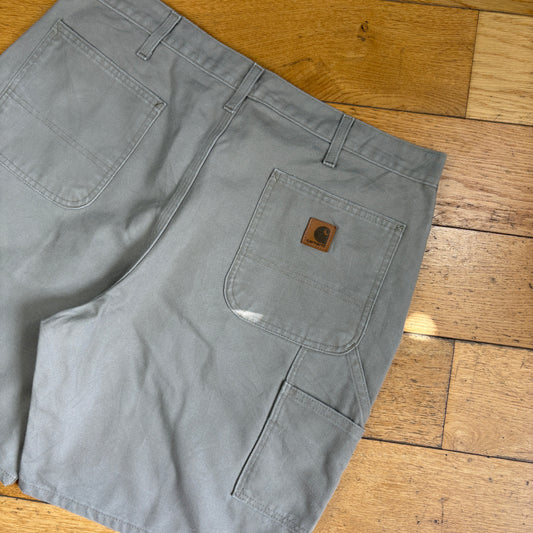 Vintage Carhartt Cream Workwear Baggy Carpenter Shorts - 38