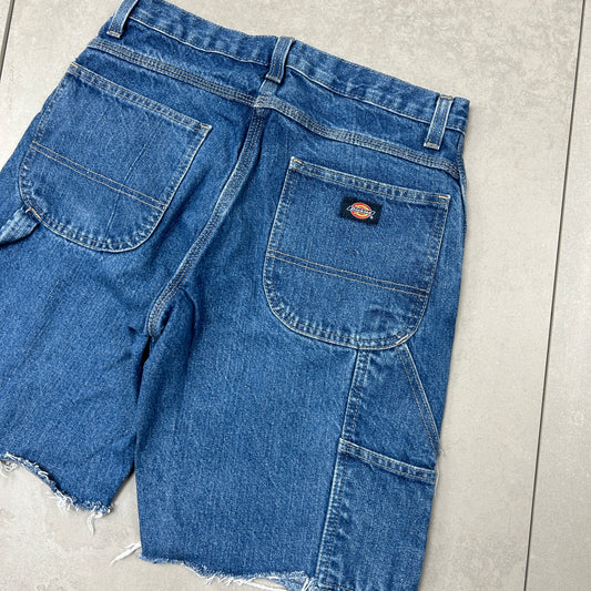Vintage Dickies Workwear Carpenter Blue Baggy Shorts - 30