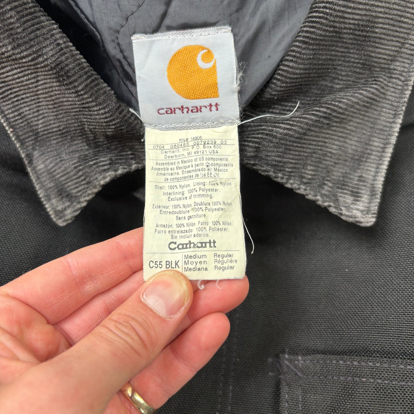 Vintage Carhartt Arctic Chore Black Workwear Jacket - M