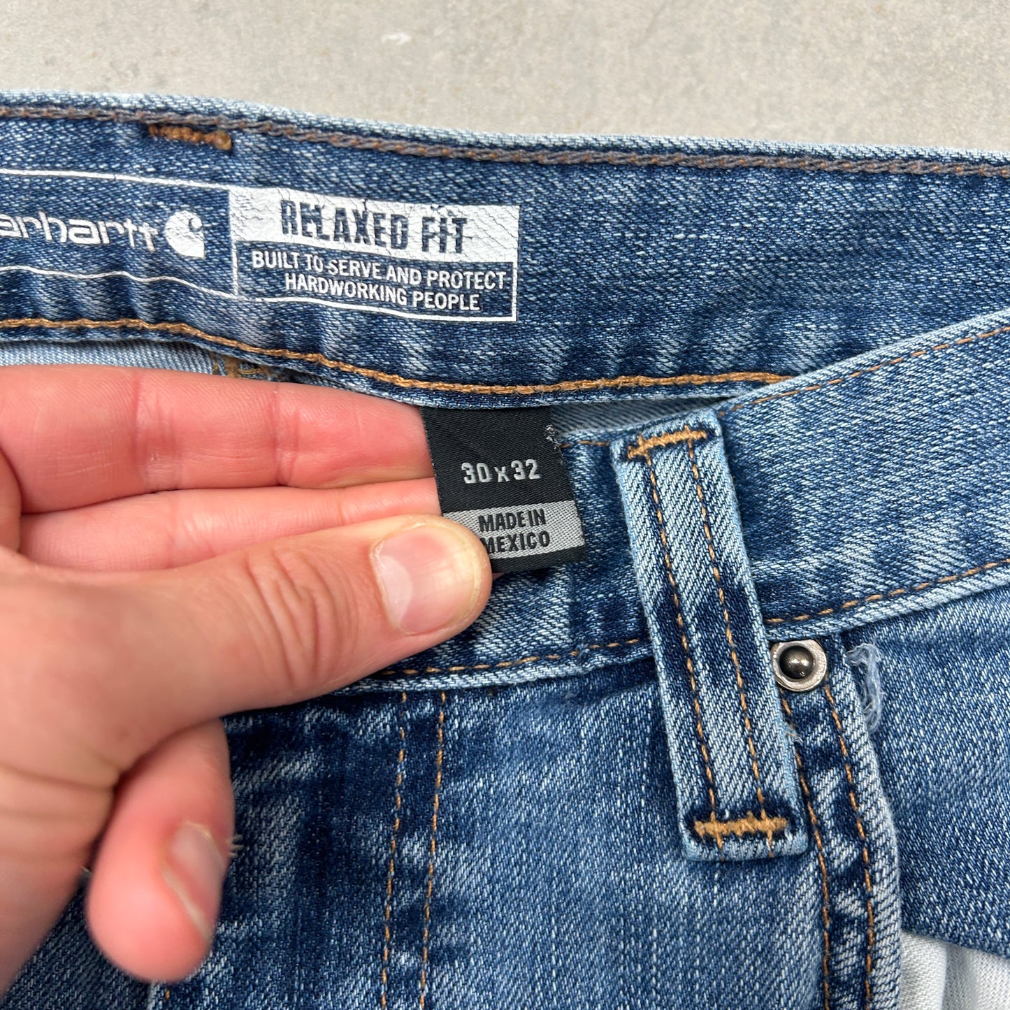 Vintage Carhartt Workwear Blue Carpenter Shorts - 30