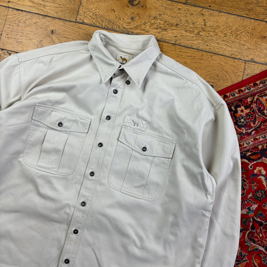 Vintage Camel Collection Cream Embroidered Shirt - XL